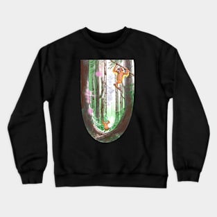 Hanging orangutans Crewneck Sweatshirt